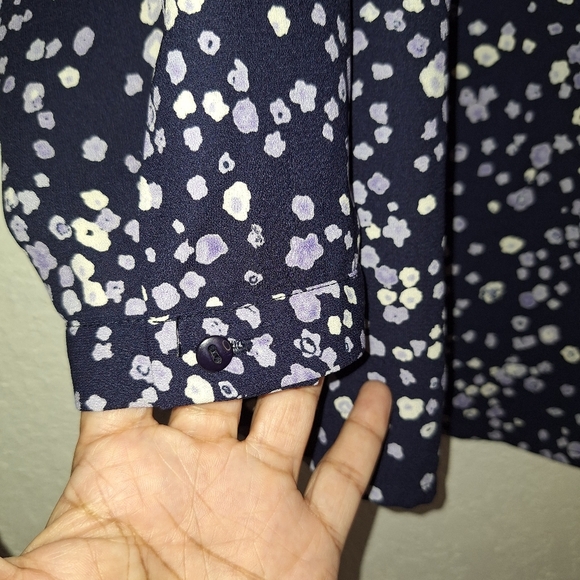 Pendleton Women's Blouse Vintage Blue Floral Long Sleeve Button Down  Plus 20W - Picture 4 of 9